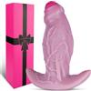 hainuo Plug anale gigante con diametro di 7,7 cm, stimolazione G-spot anale, plug anale gigante in silicone realistico da 21,5 cm con prepuzio intatto, plug anale extra grande progettato per utenti avanzati
