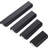 Qrity 10 Pezzi 128mm Moderna Maniglie Nascoste Maniglie dei Cassetti Della Cucina Dell'armadio della Maniglia Lunga dell'armadio della Lega di Alluminio con Le Viti, Nero