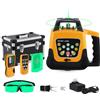 Samger Samger Samger Livella Laser Verde 360 Laser Autolivellante Rotante, Orizzontale e Verticale, IP54, 500M Gamma, Lavoro Continuo 20 Ore, con Telecomando, Ricevitore, Bersaglio Laser, Valigetta