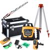 Samger Samger Samger Laser Autolivellante Rotante 360 Gradi + 1.65M Righello Misurazione in Alluminio + 5M Treppiede a 5 Sezioni, Livella Laser Verde, Orizzontale e Verticale, IP54, 500M Gamma con Telecomando