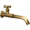 XJTNLB Rubinetto a Muro Lavatoio Rubinetto Parete Lavabo Acqua Fredda, Miscelatore Monocomando Lavabo Antico,23Cm