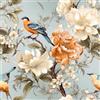 VEELIKE Carta da Parati Uccelli Vintage Carta da Parati Floreale Blu Adesivi Murali Fiori Cinese Fotomurale da Parete Soggiorno Camera da Letto Pellicola Adesiva per Mobili Bagno 44,5 cm x 300 cm