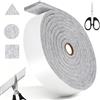 WDZGX Feltrini Feltro Adesivo Isolamento 5m x 3cm Rotolo per Mobili Feltri Antiscivolo Taglio Libero in Qualsiasi Forma per Mobili Pesanti Porte e Finestre Isolante Tubo Avvolgimento (Grigio 3CM x 5M)