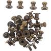 DIYEAH 20 Set Mini Maniglie Vintage in Lega di Zinco per Cassetti | Stile Antico Oro, Foro Interno da 3mm, con Viti Incluse per Ante e Cofanetti