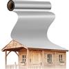 Teodute 1mx5m Alluminio Membrana Autoadesiva per Tetti, Pellicola in PET Spessa 1,2mm, Guaina Catramata Bituminosa per Casette Giardino Garage e Capannoni (Argento)
