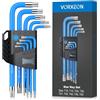 VORXEON Set 9PCS Chiavi Esagonali Torx da T10 a T50, Chiavi a Brugola in Acciaio Cr-V & S2, Chiavi Torx in Acciaio e Codice Colore per Riparazione di Biciclette, Auto, Moto, Fai da Te