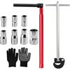 Zdhsufnvw Set Chiavi Rubinetti Chiavi a Bussola da 8-17 mm Chiave a Tubo per Rubinetti T per Tubi Chiave per Rubinetto Sottolavello e Guanti in Nylon Nero-Rubinetti in Bagno in Cucina e in Chiavi a Tubo