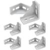 Qjaiune 10Pcs 3030 Interno Staffa Angolo Gusset, Argento Alluminio Estrusione Staffe Di Estrusione, L Staffa Connettore per 3060 Serie Profilo Con 8mm Slot