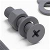 Caterpillar Red 20 x Dadi e bulloni svasati a croce in polipropilene grigi, M5 x 20 mm, rondelle, plastica, resistenti ad acqua, corrosione e agenti chimici