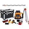 Samger Samger Samger Laser Autolivellante con 1.65 Treppiede in Alluminio Asta da 5m Set Livella Laser Rotante Rosso 360 Gradi con Ricevitore, Area di Lavoro di 500m