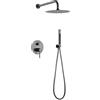 IMEX GPM039/BGM Monza Conjunto Grifo Ducha Monomando Empotrado Black Gun Metal