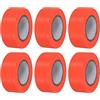 PATIKIL Nastro Segnaletico 2.5cm x 30m, PVC Non-adesivo Neon Marcatura Nastro Plastica per Albero Sondaggio Confini Esterni Sentiero 6pz, Arancione