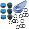 Schläfer 1004001 | Kit Cartuccia Filtro per Aeratore filetto 22x1/24x1 + guarnizioni Inserto rompigetto M22/M24 + Chiave Universale per Rubinetti, compatibile NEOPERL. Conf 7 PZ