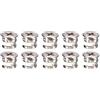 QUARKZMAN 13mm Mobili Camme Blocco x 20pz Mobili Camme Blocco Dado Connettori Raccordi per Cassetto Cassettone Mobili, [Argento Tono]