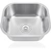 TRY-YEAN Lavello da Cucina in Acciaio Inox SUS 304, 42 x 36 x 20 cm, Lavello da Incasso con Filtro Fogna, Lavello da Cucina