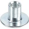 QUARKZMAN Dadi A T M6, 12 Pezzi Dadi A T In Acciaio Al Carbonio Base Rotonda Dadi Saldabili Altezza 12mm Foro Passante Flangia Inserti Filettatura Femmina Dadi A Piastra, Argento