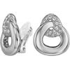 Traveller 157739 - Orecchini a clip da donna, colore: argento, cristalli platinati, 20 x 17 mm, 20x17 mm, Platino Cristallo, Cristalli