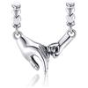 YaShuo Jewellery C772 Ciondolo a forma di cuore con scritta I Love You Forever, compatibile con Pandora, in argento Sterling 925, catena di sicurezza per braccialetti (catena di sicurezza a mano)