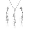 LillyMarie Set Di Gioielli In Argento 925 Con Catena A Serpente E Pendente