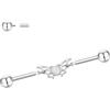 hengkaixuan 14 G Industrial Barbell 38 mm Industrial Bar Gioielli con filettatura esterna Industriale Orecchino Lungo Scaffold Bar G23 Titanio Cartilag Helix Orecchino per donne uomini, Titanio, altro