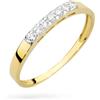 Sakrami Anello in Oro a Fascia Piccola con Zirconi - Misura 18