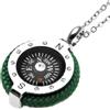 amorili Collana con bussola ciondolo in acciaio (verde)