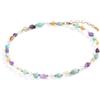 COAI Collana Donna Pietre Naturali Colorate Ametista, Citrino, Pietra di Luna, Amazzonite, Collana Estiva Donna Regolabile 40+5 cm Acciaio Inox Placcato Oro 18K, Gioiello Elegante con Scatola Regalo