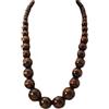COLORFUL BLING Collana etnica con perline in legno naturale per uomo e donna, catena in legno africano, collana a filo grosso, gioielli hip hop, 29.53 inches, Legno, Legno