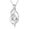 FANCIME Collana Doppio Twist Infinito Birthstone da Donna, 925 Argento Sterling, Ciondolo a Goccia con Pietra di Nascita, Collana Gioielli, Regalo per Donne e Ragazze, Lunghezza Catena: 40+5 cm, 18