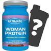 Generico ULTIMATE Woman Protein - Barattolo da 750g, Gusto Cacao, Senza Glutine e Lattosio - Proteine da Albume e Soia, Con Vitamine, Ananas e Prebiotici + SHAKER IN OMAGGIO