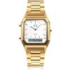 MARLION JEWELS Orologi da donna. Orologio analogico-digitale di forma quadrata, in stile retrò vintage, impermeabile fino a 3 ATM. Orologio originale con movimento al quarzo