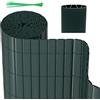 Herrselsam Recinzione frangivista in polivinilcloruro (PVC) Resistente alle intemperie, per Giardino, Protezione da sguardi indiscreti e dal Vento, Struttura a W Interna, lamelle rinforzate, 80 x 500