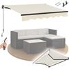 Juskys Tenda a Bracci Estensibili 400x300 cm, UV40+ & Impermeabile, con Manovella, Lunghezza & Inclinazione Regolabili, Terrazza & Balcone - Beige