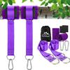 Awroutdoor Fissaggio per altalena, set di fissaggio per amaca con 2 cuscinetti di protezione per albero e 2 moschettoni premium (viola)