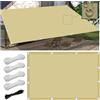 FlySoul Vela Ombreggiante Impermeabile 3.5x5M Tenda da Sole per Esterno Vele Ombreggianti Rettangolare Telo Parasole con Fune e Occhiellato Protezione UV Tenda Vela per Giardino balcone Terrazza
