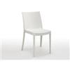 Pebble & Stone Sedia in Polipropilene cm.47x55xh.82. Impilabile (Bianca)