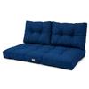 deco arts Cuscini per Salotto da Giardino - Cuscini per Esterno - 100x50 cm - Cuscino di Ricambio per Poltrona, Panca & Sedia da Esterno - Impermeabile, Confortevole & Trapuntato - Blu Petrolio