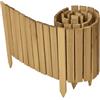 Garronda Rollborder Recinzione in legno flessibile 200 x 40 cm bordatura giardino bordura per aiuola staccionata in legno cordolo Decorazione da frutteti Palizzata GD-0149 Marrone Chiaro