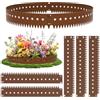 Struxly Bordura Corten per Giardino in Metallo,5 Pezzi 5.37m Bordo Aiuole,Alta 15cm Bordo Giardino Flessibile,Stile Stellare Bordura Aiuola,Bordatura per Prato, Piante, Orto, Cordolo