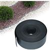 NAIZY Bordatura per Prato 20m Bordatura per Prato Rotolo di Plastica PP Bordatura per Giardino Flessibile Protezione UV e Resistenza agli Agenti Atmosferici Nastro per Bordatura del Bordo, Antracite