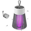 Bseical Lampada Antizanzare Elettrica, Zanzariera Elettrica Led Lampada UV 360° Ammazza Mosche, Anti Insetti Trappola Mosche Lamp USB Ricaricabile Muto, per Interno Esterno (Modalità di Ricarica, Grigio)