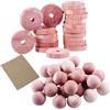 YUGN Set Antitarme in Legno di Cedro Rosso con 20 Palline, 20 Dischi e 1 Carta Vetrata - Protezione Naturale per Vestiti, Armadi e Tessuti Senza Sostanze Chimiche