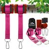 Awroutdoor Kit di fissaggio per altalena, fissaggio per amaca Set di fissaggio per sospensione Poltrona sospesa Fissaggio con 2 cuscinetti protettivi per alberi e 2 moschettoni premium (Rosso)