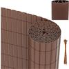 Herrselsam Recinzione frangivista in polivinilcloruro (PVC) con fascette per cavi, frangivista e frangivista per giardino, impermeabile, per giardino, balcone, 140 x 700 cm, marrone