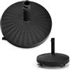 KOMFOTTEU Portaombrelli con ruote, supporto ombrellone Φ52 cm per asta ombrellone da 38 mm/48 mm, supporto rotondo per ombrellone da balcone, 23 kg, colore nero