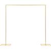 ChiicCluttr Arco Matrimonio Dorato, Supporto Arco, Telaio Backdrop, Struttura Metallo Stabile, Montaggio Facile, per Matrimonio Giardino Compleanno Festa, Palloncini Fiori Decorazione 200x210cm