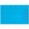 Generic S-120B Tappetino per saldatura in silicone resistente al calore, tappetino antistatico per riparazione di postazioni di lavoro per elettronica, 34 x 23 cm, blu