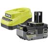 RYOBI Kit Batteria 18V ONE+™ Lithium+™ 4,0 Ah con Caricabatteria Compatto 2,0 A, Compatibile con Tutti gli Utensili 18V ONE+™