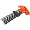 Dynamic Tools D043420 - Set di 8 chiavi esagonali SAE con manico lungo da 22,9 cm, da 5/64 a 3/8