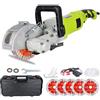 Generic Scanalatrice Elettrica, Macchina Per Taglio Scanalature 4000W Con 5 Lame, Profondità E Larghezza Regolabili, 7500 giri/min Per Marmo Mattone Parete Pavimento green